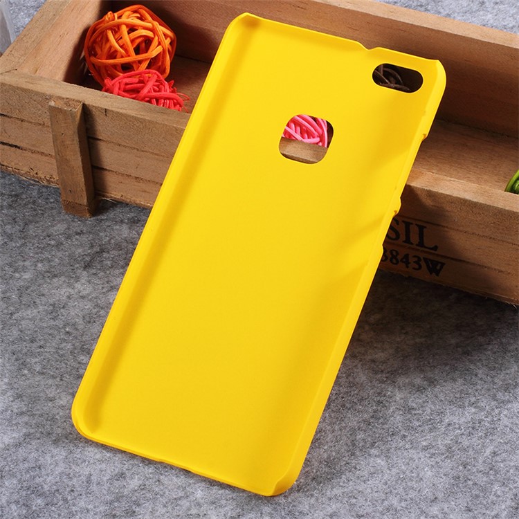 Rubberized PC Back Cover Case for Huawei P10 Lite - Yellow-6