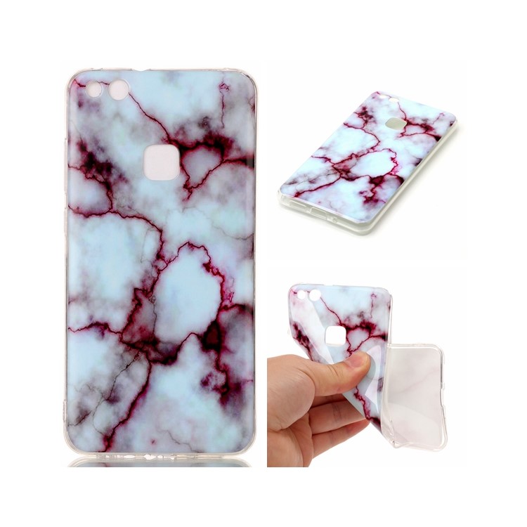 Marble Pattern IMD TPU Cell Phone Cover for Huawei P10 Lite - Purple-1