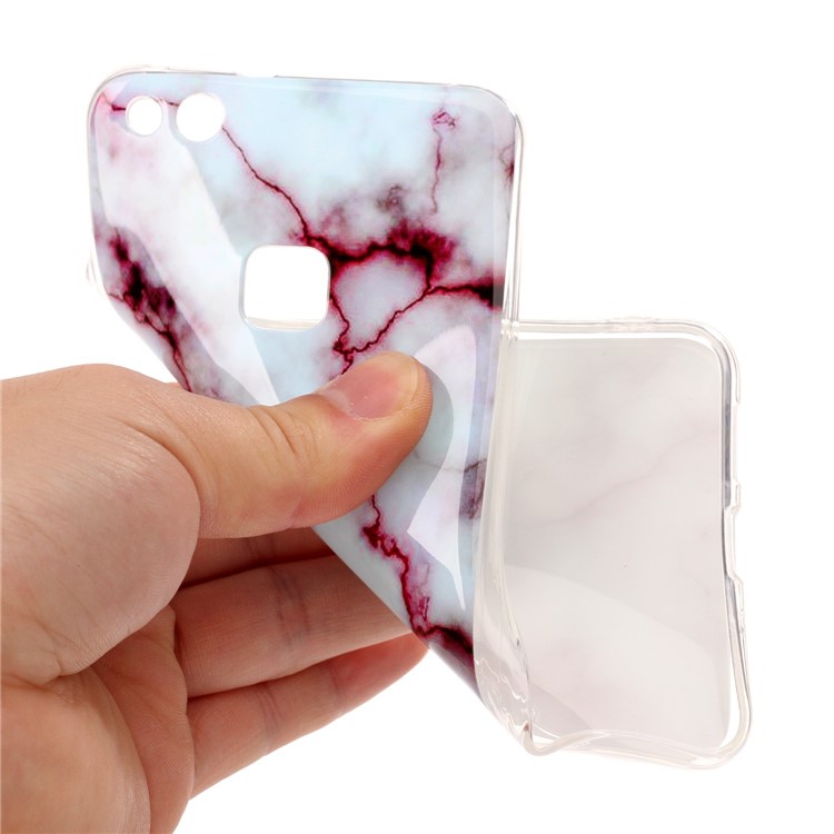 Marble Pattern IMD TPU Cell Phone Cover for Huawei P10 Lite - Purple-5