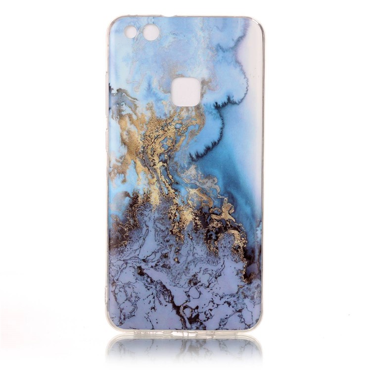 For Huawei P10 Lite IMD Marble Pattern TPU Mobile Cover - Baby Blue-2