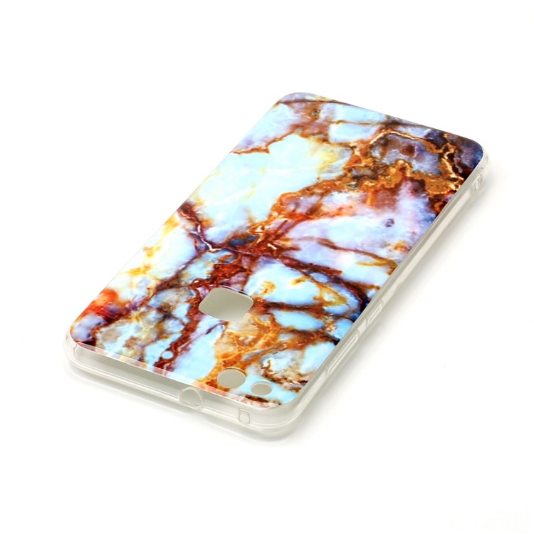 Marble Pattern Gel TPU IMD Case Shell for Huawei P10 Lite - Brown-4