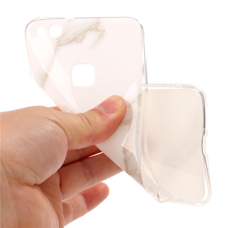 Marble Pattern IMD TPU Protection Case for Huawei P10 Lite - White-5