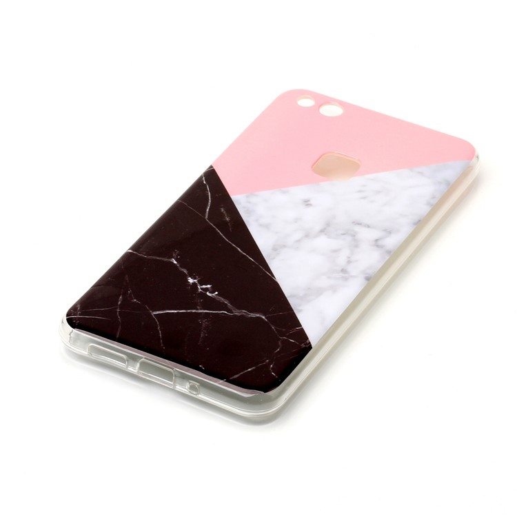 Marble Pattern IMD TPU Cover Case for Huawei P10 Lite - Pink / Grey / Black-3