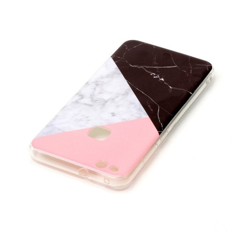 Marble Pattern IMD TPU Cover Case for Huawei P10 Lite - Pink / Grey / Black-4