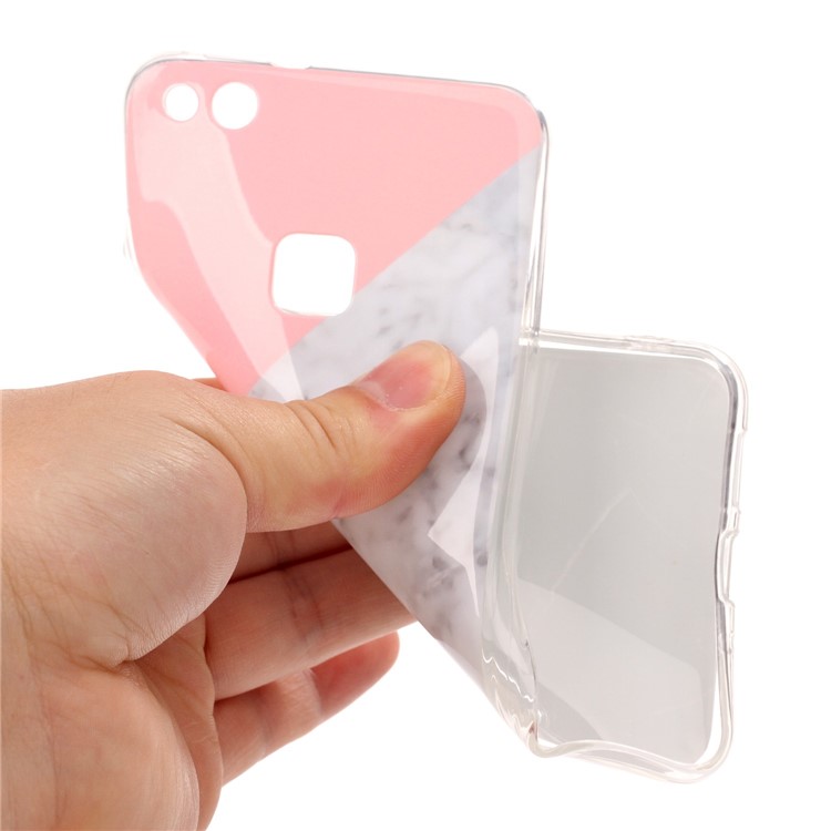 Marble Pattern IMD TPU Cover Case for Huawei P10 Lite - Pink / Grey / Black-5