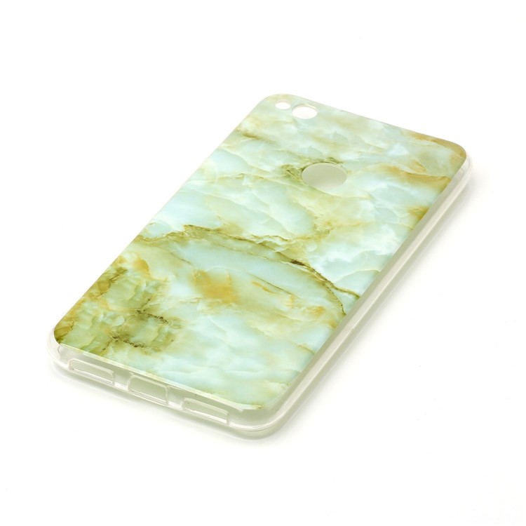 Marble Pattern IMD TPU Mobile Phone Case for Huawei P8 Lite (2017) / Honor 8 Lite - Light Green-3