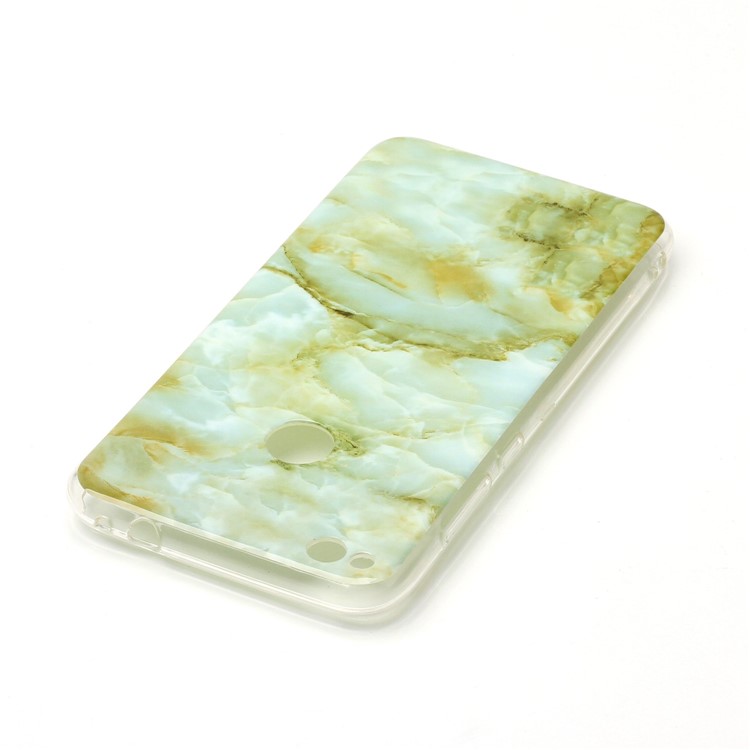 Marble Pattern IMD TPU Mobile Phone Case for Huawei P8 Lite (2017) / Honor 8 Lite - Light Green-4