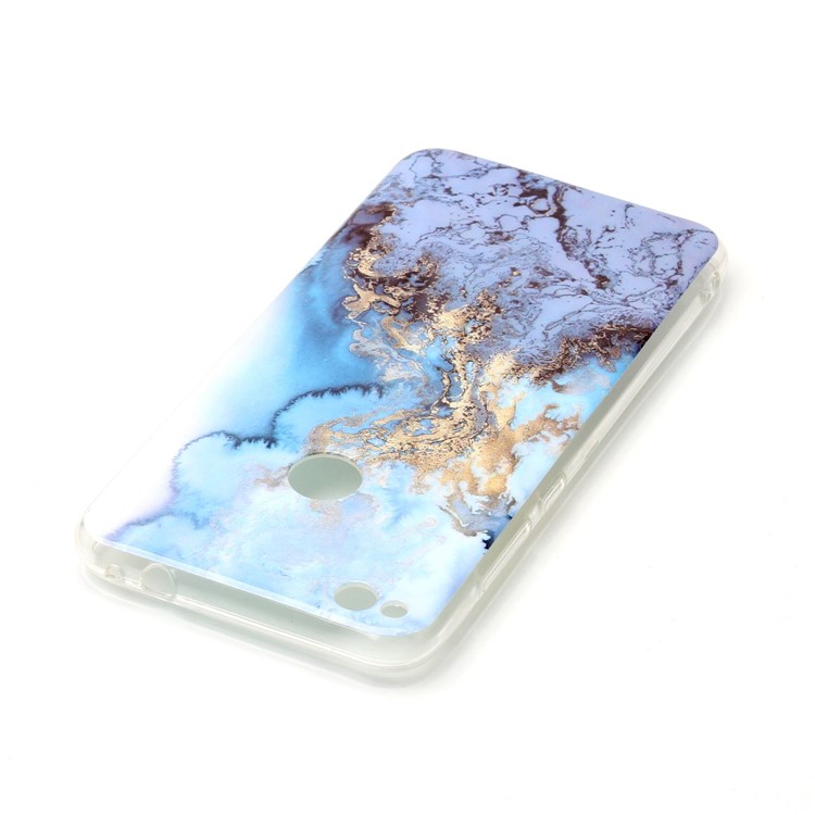 IMD Marble Pattern TPU Mobile Cover for Huawei P8 Lite (2017) / Honor 8 Lite - Baby Blue-4
