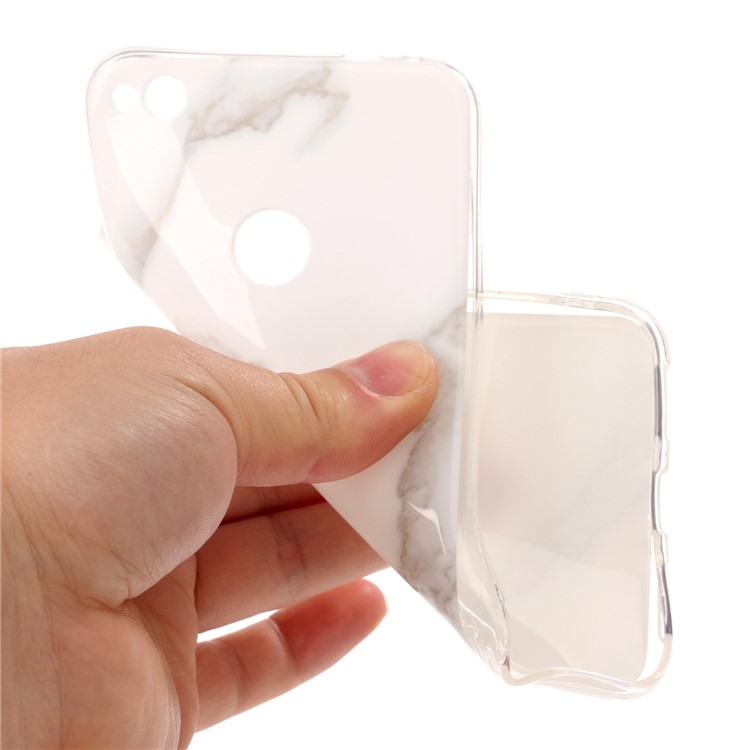 Marble Pattern IMD TPU Protection Case for Huawei P8 Lite (2017) / Honor 8 Lite - White-5