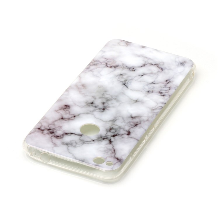 Marble Pattern TPU Phone Case Accessory for Huawei P8 Lite (2017) / Honor 8 Lite - White / Grey-4