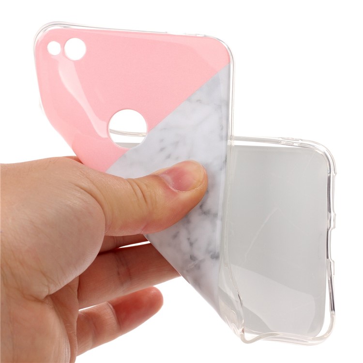 Marble Pattern IMD TPU Mobile Cover Case for Huawei P8 Lite (2017) / Honor 8 Lite - Pink / Grey / Black-5