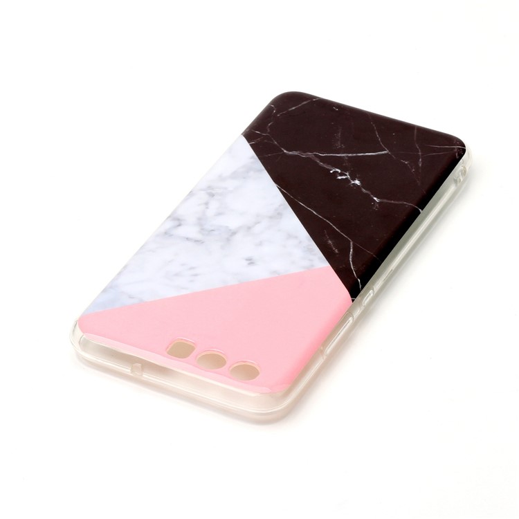 For Huawei P10 IMD Marble Pattern TPU Soft Mobile Cover - Pink / Grey / Black-4