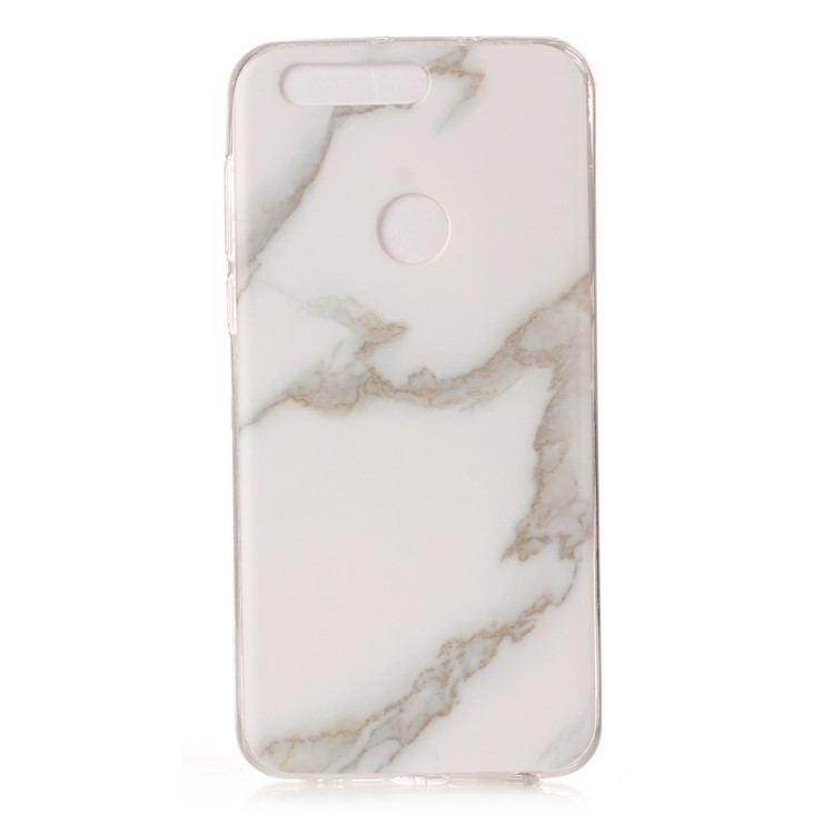 Marble Pattern IMD TPU Protection Case for Huawei Honor 8 - White-2