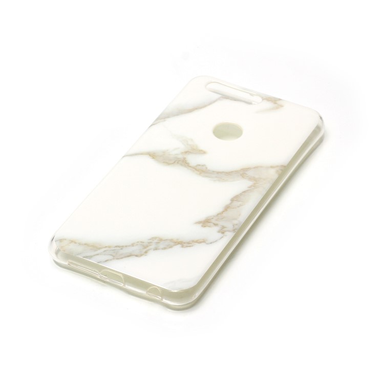 Marble Pattern IMD TPU Protection Case for Huawei Honor 8 - White-3