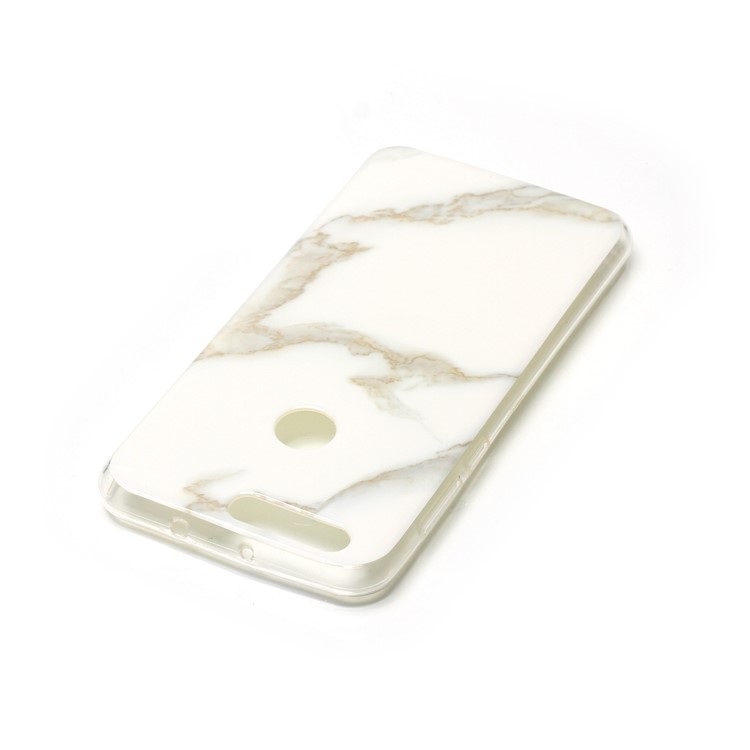 Marble Pattern IMD TPU Protection Case for Huawei Honor 8 - White-4
