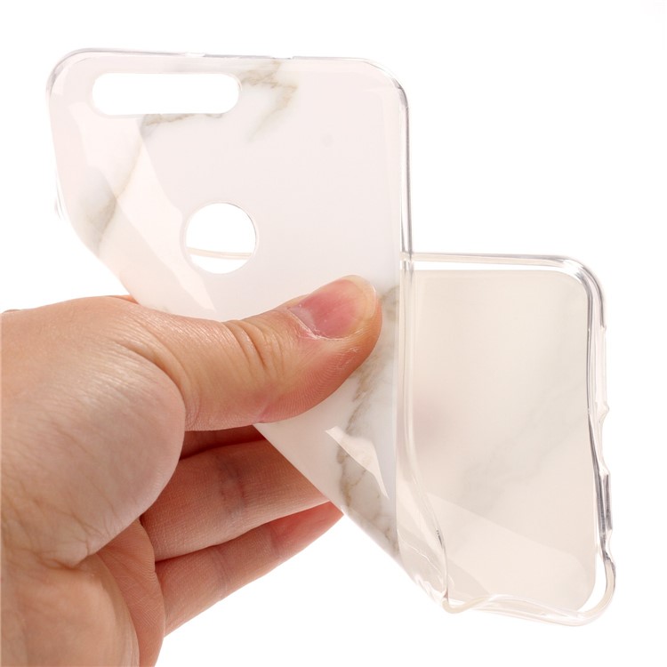 Marble Pattern IMD TPU Protection Case for Huawei Honor 8 - White-5
