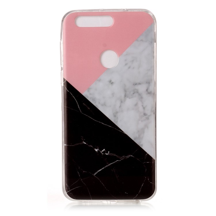 Marble Pattern IMD TPU Cover Case for Huawei Honor 8 - Pink / Grey / Black-2
