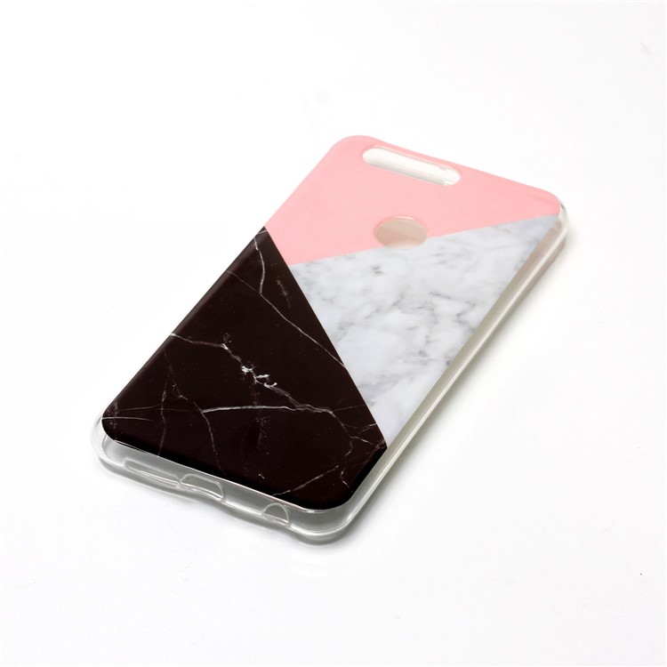 Marble Pattern IMD TPU Cover Case for Huawei Honor 8 - Pink / Grey / Black-3