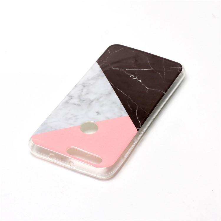 Marble Pattern IMD TPU Cover Case for Huawei Honor 8 - Pink / Grey / Black-4
