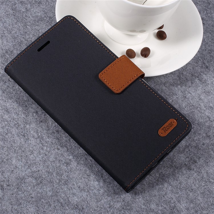 ROAR KOREA Twill Grain PU Leather Phone Case for Huawei Mate 9 - Black-3