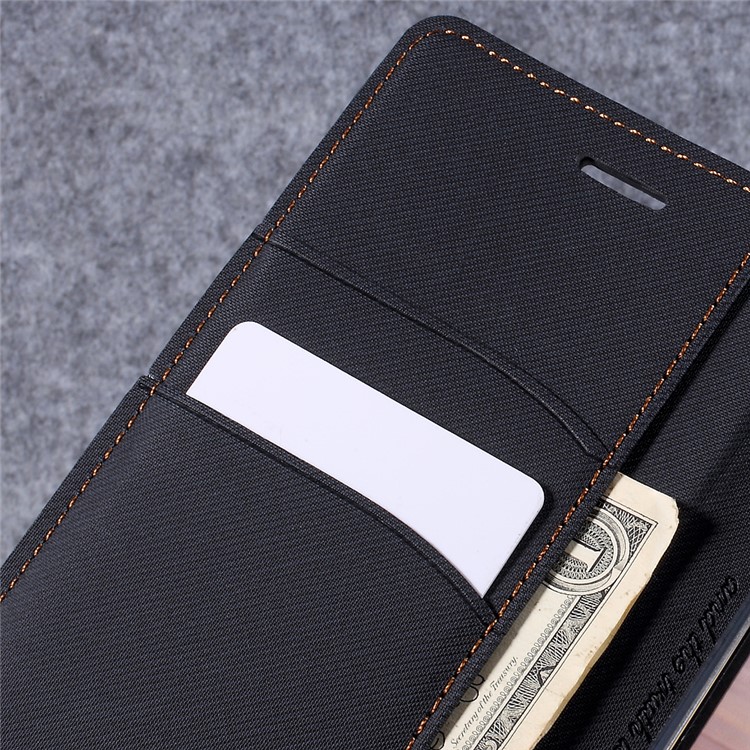 ROAR KOREA Twill Grain PU Leather Phone Case for Huawei Mate 9 - Black-9