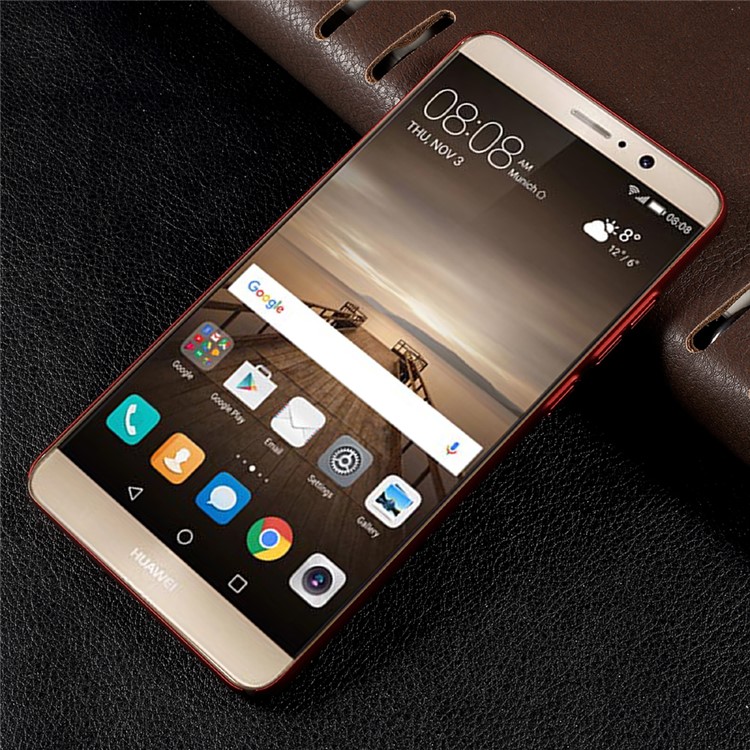 Hollow Mesh Heat Dissipating Rubberized Hard PC Shell for Huawei Mate 9 - Red-2