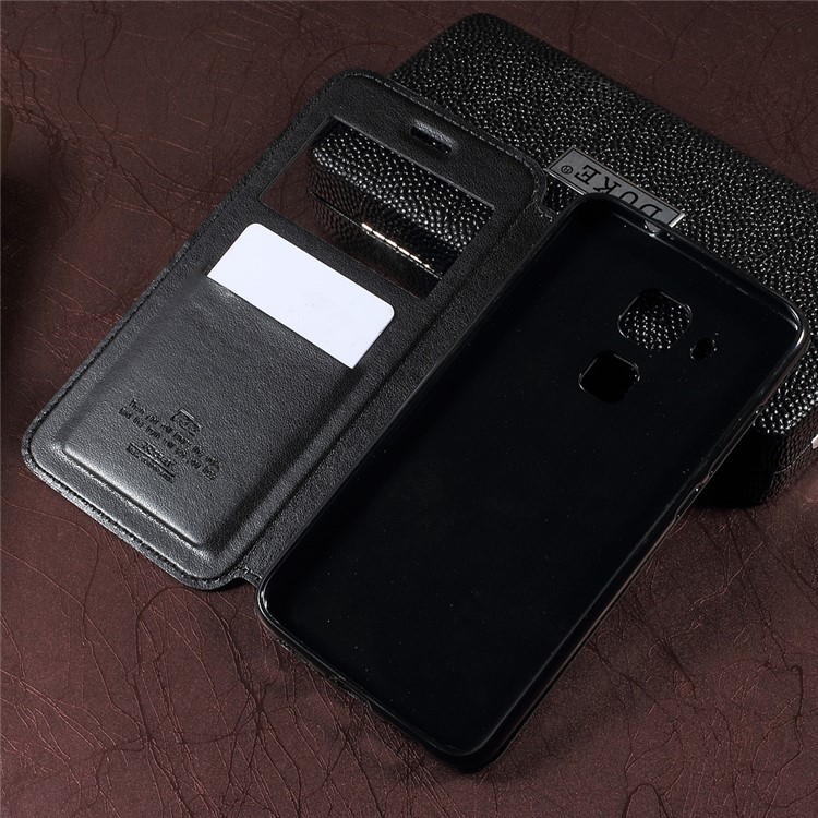 ROAR KOREA Noble Leather View Window Flip Case for Huawei Nova Plus / G9 Plus / Maimang 5 - Black-4