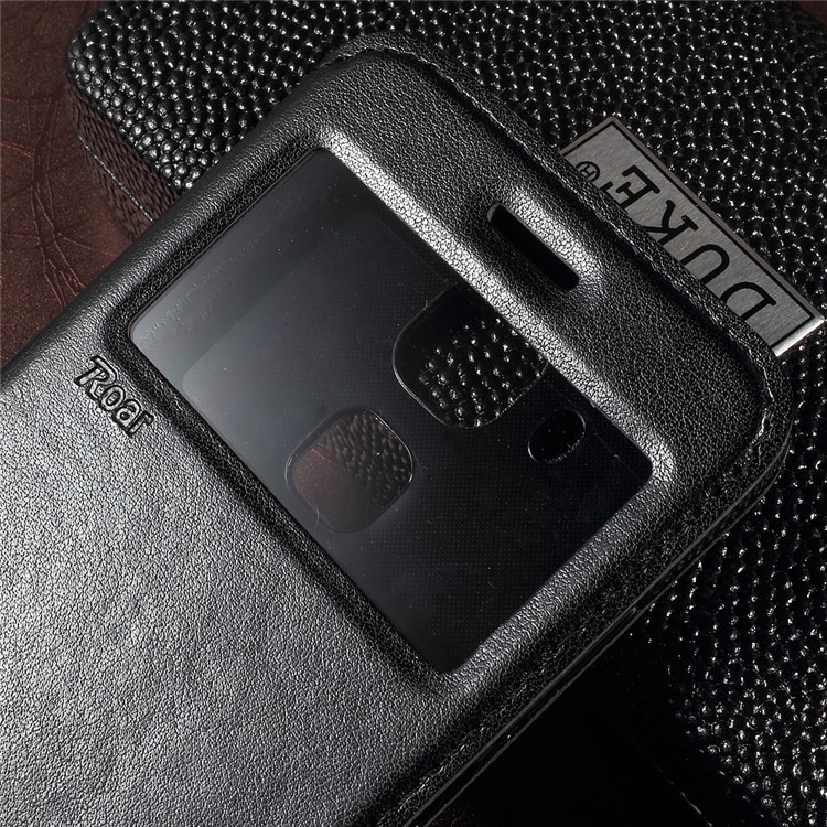 ROAR KOREA Noble Leather View Window Flip Case for Huawei Nova Plus / G9 Plus / Maimang 5 - Black-5