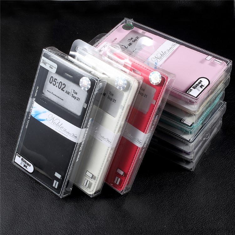 ROAR KOREA Noble Leather View Window Stand Phone Case for Huawei P9 - Rose-6