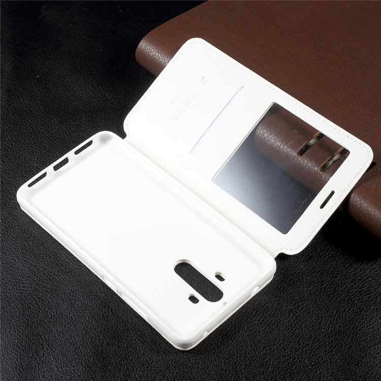ROAR KOREA View Window Leather Stand Phone Case with Card Slot for Huawei Mate 9 - White-6