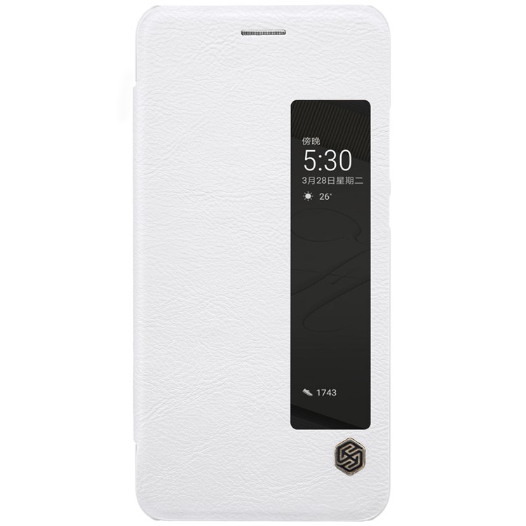NILLKIN Qin Series View Window Leather Smart Phone Case for Huawei P10 Plus - White-2