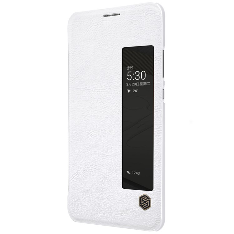 NILLKIN Qin Series View Window Leather Smart Phone Case for Huawei P10 Plus - White-4