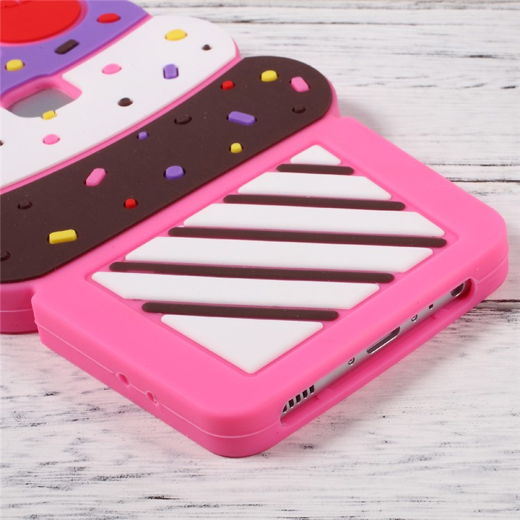 3D Cherry Ice Cream Soft Silicone Cell Phone Case for Huawei P10 - Rose-5
