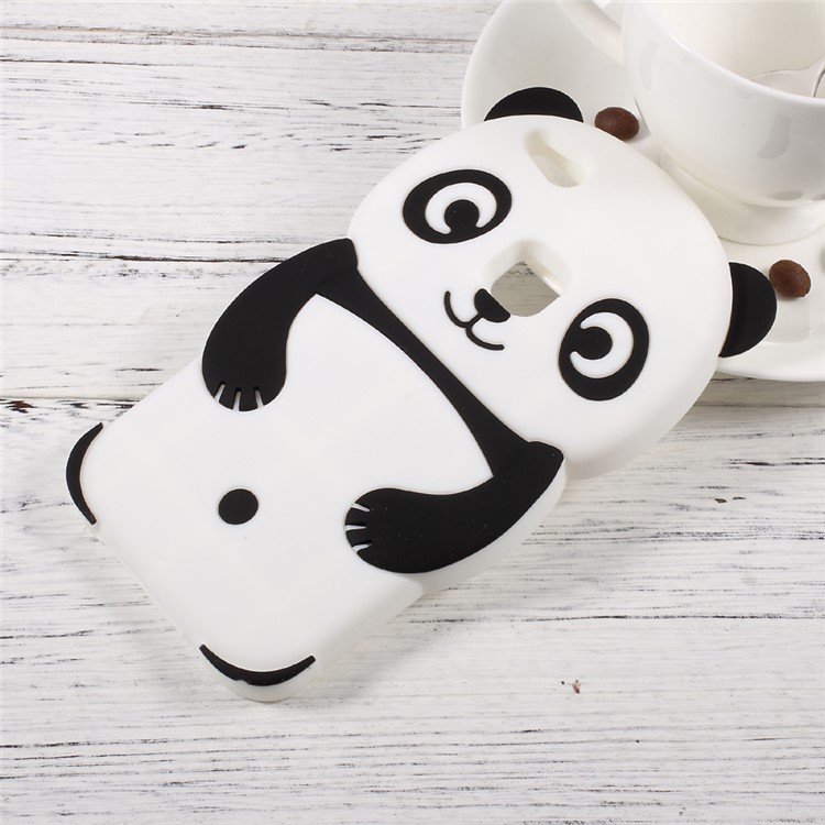 Cute 3D Panda Silicone Phone Accessory Case for Huawei P10 Lite - Black-1