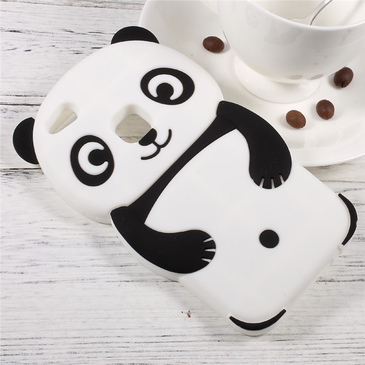 Cute 3D Panda Silicone Phone Accessory Case for Huawei P10 Lite - Black-3
