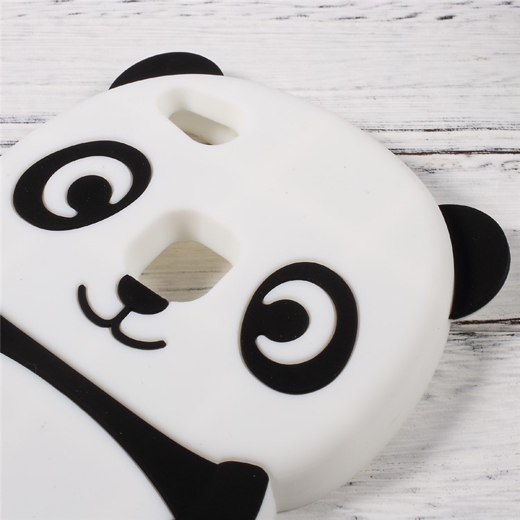 Cute 3D Panda Silicone Phone Accessory Case for Huawei P10 Lite - Black-4