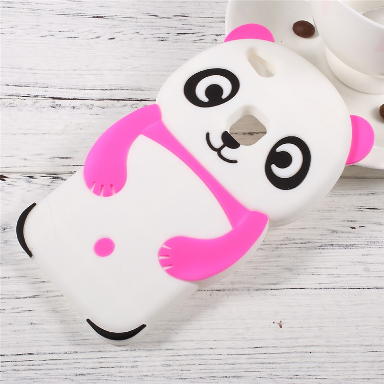Cute 3D Panda Silicone Cell Phone Case for Huawei P10 Lite - Rose-1