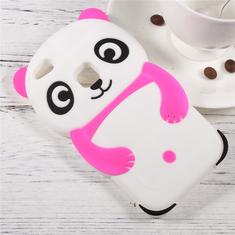 Cute 3D Panda Silicone Cell Phone Case for Huawei P10 Lite - Rose-3