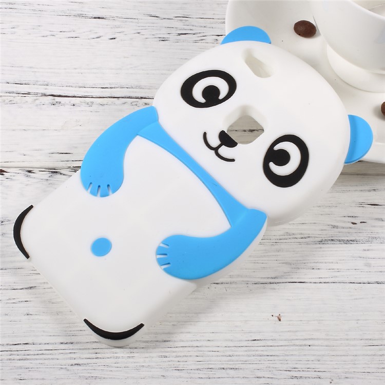 For Huawei P10 Lite Cute 3D Panda Silicone Mobile Phone Case Shell - Blue-1