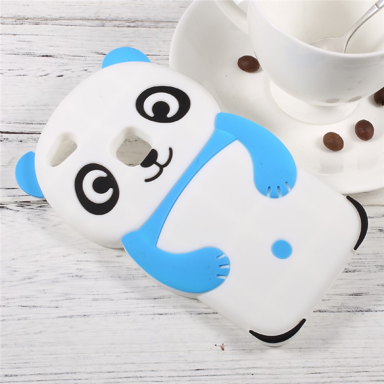For Huawei P10 Lite Cute 3D Panda Silicone Mobile Phone Case Shell - Blue-3