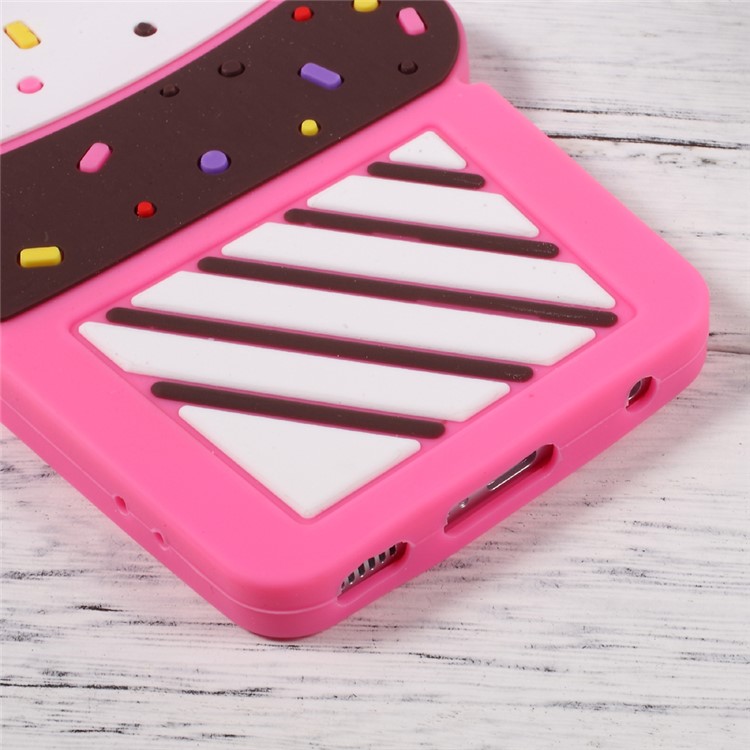 3D Cherry Ice Cream Silicone Mobile Phone Case for Huawei P10 Plus - Rose-5