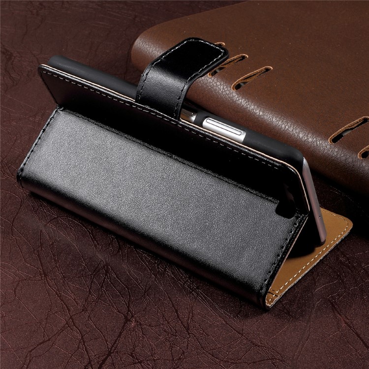 Wallet Stand Split Leather Phone Case Cover for Huawei P10 - Black-5