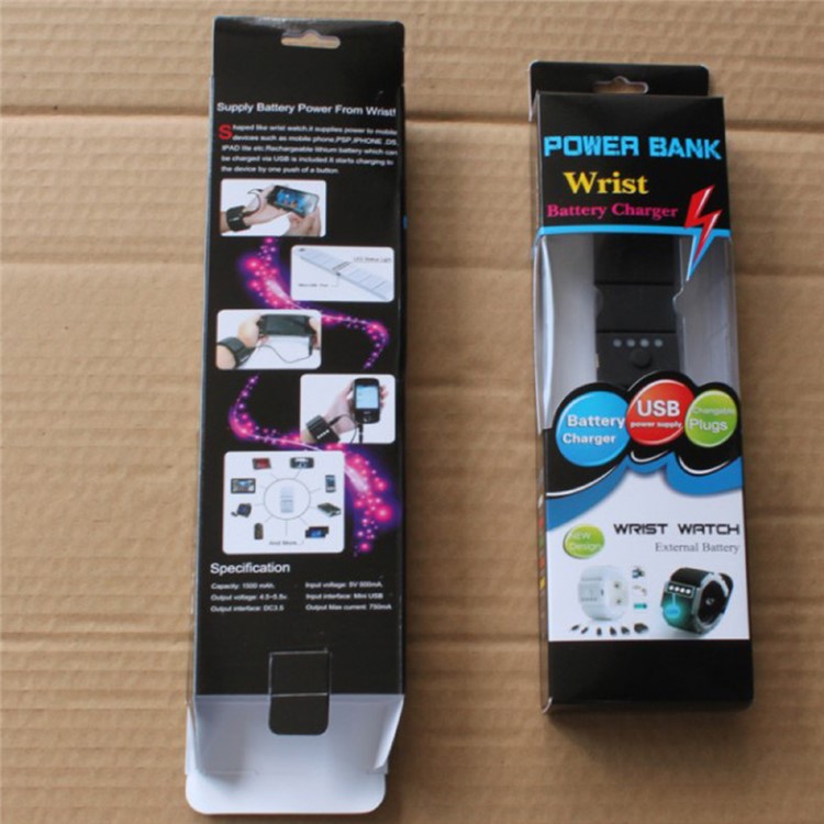 1500mAh Wrist Power Bank Wearable External Battery Charger for iPhone Samsung Huawei - Black-17