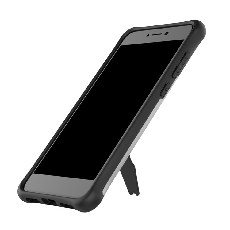 Armor PC + TPU Hybrid 360-Degree Rotary Kickstand Phone Case for Huawei P8 Lite (2017) / Honor 8 Lite - Silver-5