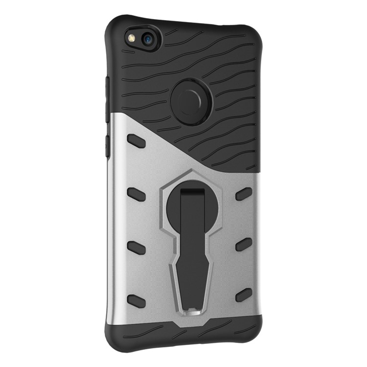 Armor PC + TPU Hybrid 360-Degree Rotary Kickstand Phone Case for Huawei P8 Lite (2017) / Honor 8 Lite - Silver-8