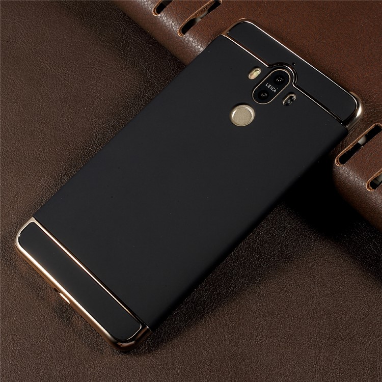 Detachable Rubberized Hard Case with Plated Frames for Huawei Mate 9 - Black-1
