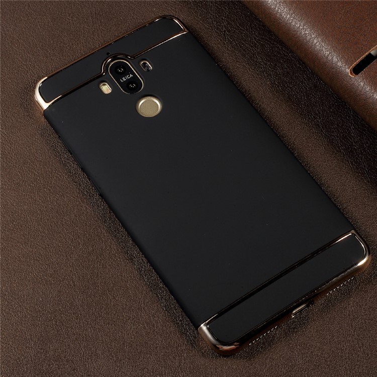 Detachable Rubberized Hard Case with Plated Frames for Huawei Mate 9 - Black-3