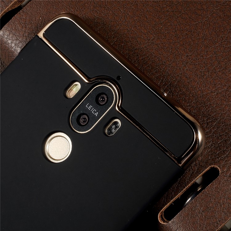 Detachable Rubberized Hard Case with Plated Frames for Huawei Mate 9 - Black-5