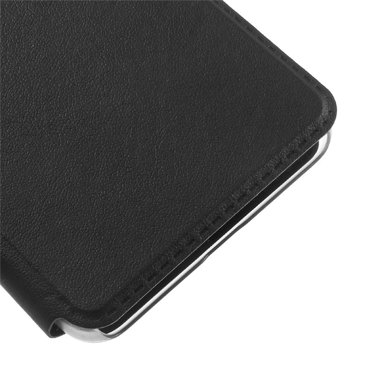 View Window Leather Stand Cell Phone Case for Huawei P10 Lite - Black-8