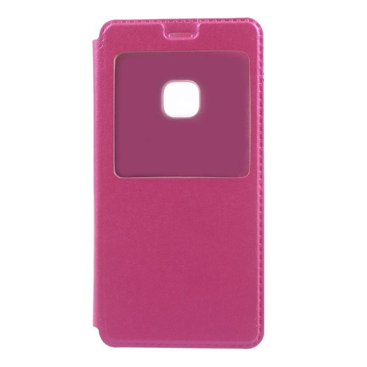 Flip Stand Leather View Window Phone Accessory Shell for Huawei P10 Lite - Rose-1